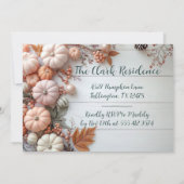 Invitation du Citrouille du dîner de Thanksgiving (Dos)