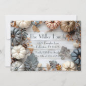 Invitation du Citrouille du dîner de Thanksgiving (Dos)