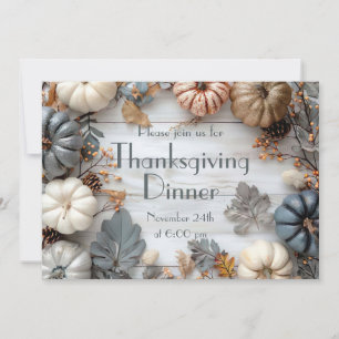Invitation du Citrouille du dîner de Thanksgiving