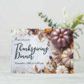 Invitation du Citrouille du dîner de Thanksgiving (Debout devant)