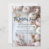 Invitation du Citrouille du dîner de Thanksgiving (Dos)