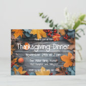 Invitation du Citrouille du dîner de Thanksgiving (Debout devant)
