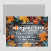 Invitation du Citrouille du dîner de Thanksgiving (Devant / Derrière)