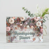 Invitation du Citrouille du dîner de Thanksgiving (Debout devant)