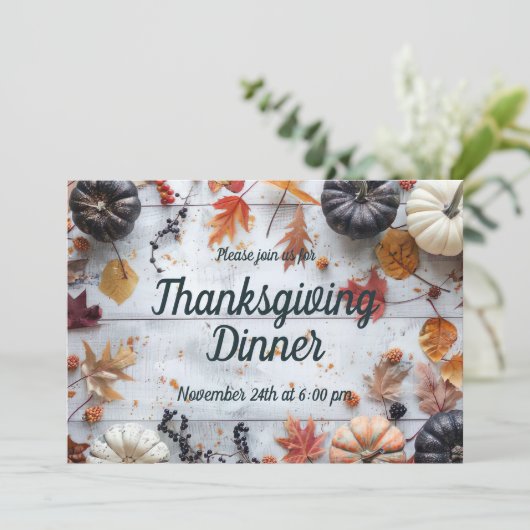 Invitation du Citrouille du dîner de Thanksgiving (Debout devant)