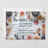 Invitation du Citrouille du dîner de Thanksgiving (Dos)