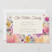 Invitation du Citrouille du dîner Thanksgiving sur (Dos)