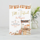 Invitation du citrouille Fall Festival (Debout devant)