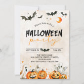 Invitation du Citrouille Ghost Party d'Halloween (Devant)