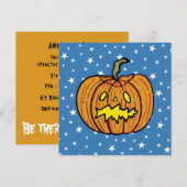 Invitation du Citrouille Halloween (Devant / Derrière)