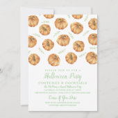 Invitation du citrouille Halloween Party (Devant)