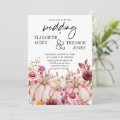 Invitation du Citrouille Mariage de l'automne de B (Debout devant)