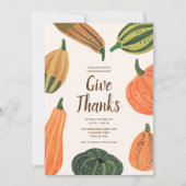 Invitation du Citrouille Rustic Thanksgiving Dîner (Devant)
