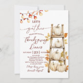Invitation du Citrouille Rustic Thanksgiving Dîner (Devant)