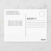 Invitation du Citrouille Rustic Thanksgiving Dîner (Dos)