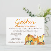 Invitation du citrouille Thanksgiving (Debout devant)
