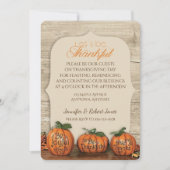 Invitation du citrouille Trio Thanksgiving (Devant)