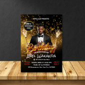 Invitation du club d'anniversaire Black and Gold