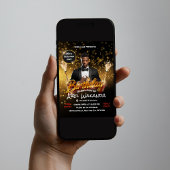 Invitation du club d'anniversaire Black and Gold