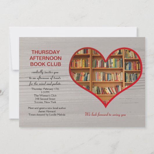 Invitation du club de lecture (Devant)