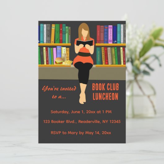 Invitation du club de lecture modifiable (Debout devant)