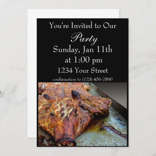 Invitation du cochon (Devant / Derrière)