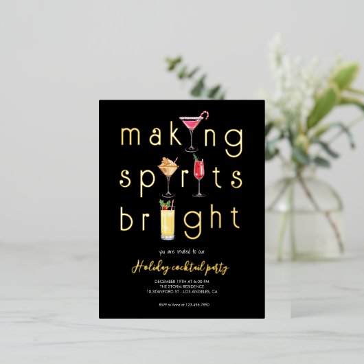Invitation du cocktail de Noël (Debout devant)