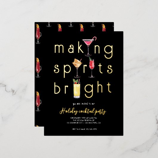 Invitation du cocktail de Noël (Recto/Verso)