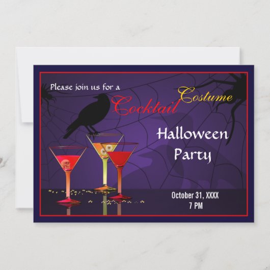 Invitation du Cocktail d'Halloween (Devant)