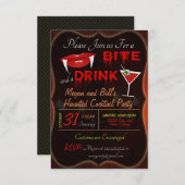 Invitation du Cocktail Halloween (Devant / Derrière)