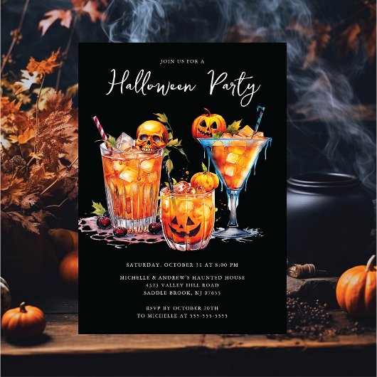 Invitation du Cocktail Halloween