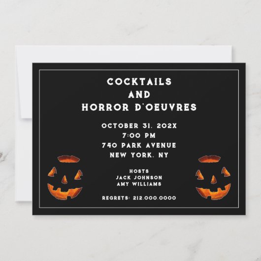 Invitation du Cocktail Halloween (Devant)