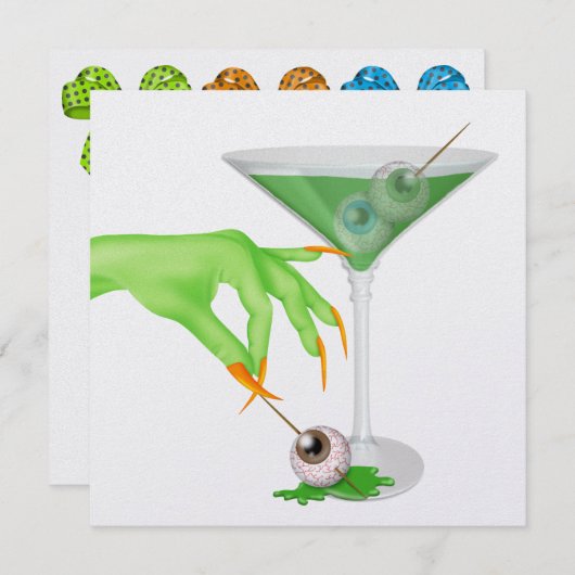 Invitation du Cocktail Halloween par SRF (Devant / Derrière)