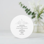 Invitation du code QR unique du Mariage de New Yor (Debout devant)