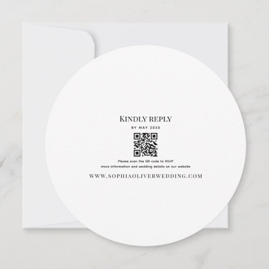 Invitation du code QR unique du Mariage de New Yor (Dos)