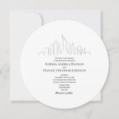 Invitation du code QR unique du Mariage de New Yor (Devant)