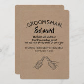 Invitation Du Coeur - Drôle Groomsman Proposition (Devant / Derrière)