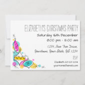 Invitation du coin Baubles Arbre rétro (Dos)