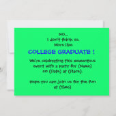 Invitation du College Graduation Party (Dos)