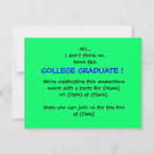 Invitation du College Graduation Party (Dos)
