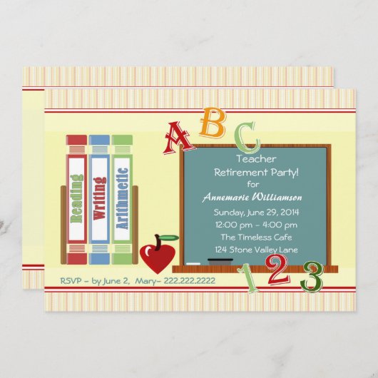 Invitation du comité de sélection de la retraite d (Devant / Derrière)