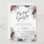 Invitation du concepteur de pompiers Texte et mono (Devant)