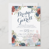 Invitation du concepteur de pompiers Texte et mono (Devant)