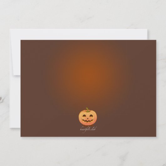 Invitation du concours de sculpture citrouille (Dos)