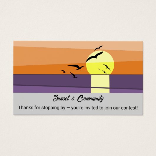 Invitation du concours paysager QR personnalisé + (Devant)