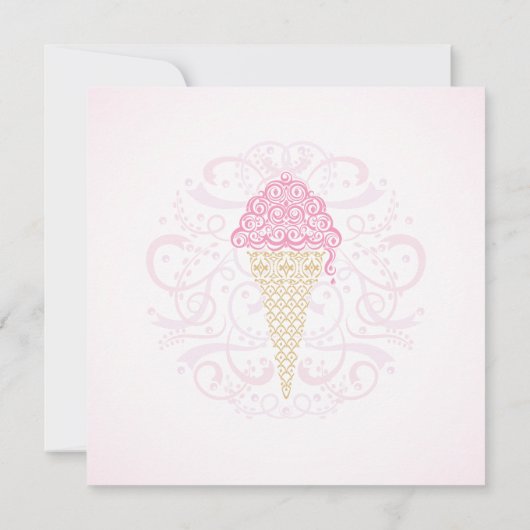 Invitation du Cone de Crème de glace (Dos)