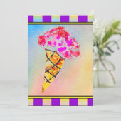 Invitation du cône de crème glacée (Debout devant)