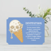 Invitation du cône de crème glacée mal (Debout devant)