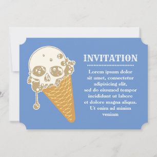 Invitation du cône de crème glacée mal