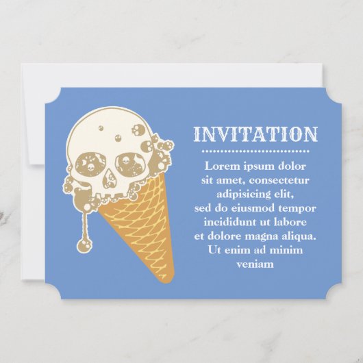 Invitation du cône de crème glacée mal (Devant)